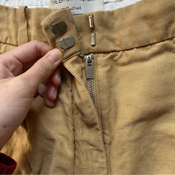 Aritzia Wilfred Effortless Pant in Sandy Beige Tan Size 6 - Picture 4 of 16